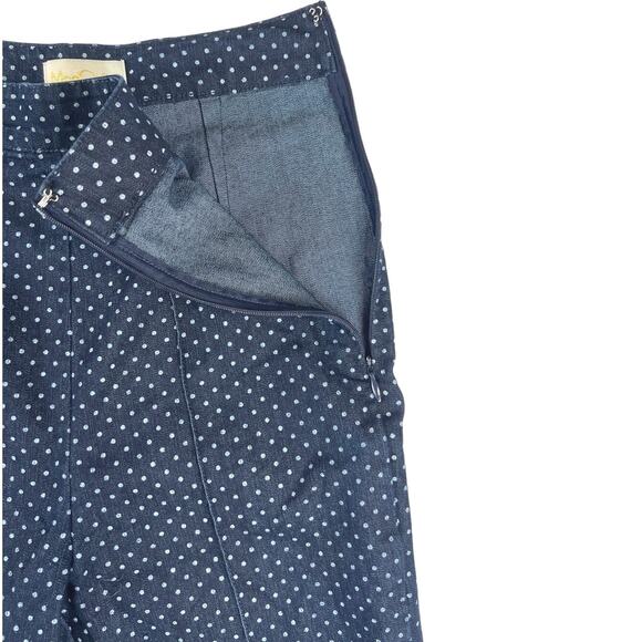 ModCloth Navy Blue Polka Dots High Waist Skinny Stretch Denim Jeans Pants XXS - Picture 3 of 5